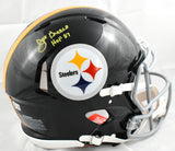 Joe Greene Signed Steelers F/S 63-76 Speed Authentic Helmet - Beckett W Holo