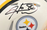 Hines Ward Autographed Pittsburgh Steelers Retro Speed Mini Helmet - Beckett W