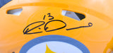 Rico Dowdle Autographed Steelers F/S Gold Speed Authentic Helmet- Beckett W Holo