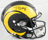 Torry Holt Autographed Rams F/S Rivalries Speedflex Helmet - Beckett W Holo