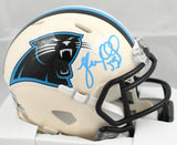 Luke Kuechly Autographed Carolina Panthers Retro Speed Mini Helmet- Beckett W