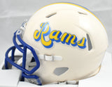 Torry Holt Autographed Rams Retro Speed Mini Helmet - Beckett W Holo *Blue