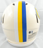 Torry Holt Autographed Rams F/S Retro Speed Authentic Helmet - Beckett W Holo