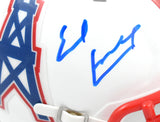 Earl Campbell Autographed Houston Oilers Speed Mini Helmet- Beckett W Holo *Blue