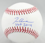Tom Glavine Autographed Rawlings OML Baseball HOF - Beckett W Hologram *Blue