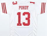 Brock Purdy Autographed White Pro Style Jersey - Beckett W Hologram *Black