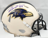 Ray Lewis Autographed Baltimore Ravens Retro Speed Mini Helmet - Beckett W Holo