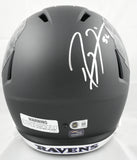 Ray Lewis Autographed Baltimore Ravens F/S Alt #2 2026 Speed Helmet - Beckett W