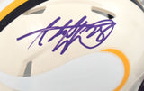 Adrian Peterson Autographed Vikings Retro Speed Mini Helmet - Beckett W Hologram