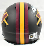 Adrian Peterson Autographed Commanders Alt 2026 Speed Mini Helmet-Beckett W Holo