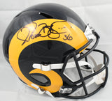 Jerome Bettis Autographed Rams F/S Color Rush Speed Helmet - Beckett W Holo