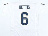 Jerome Bettis Autographed White College Style Jersey - Beckett W Hologram