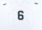 Jerome Bettis Autographed White College Style Jersey - Beckett W Hologram