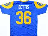 Jerome Bettis Autographed Blue Pro Style Jersey - Beckett W Hologram