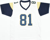 Torry Holt Autographed White Pro Style Jersey - Beckett W Hologram
