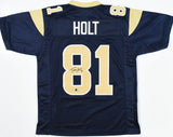 Torry Holt Autographed Blue Pro Style Jersey - Beckett W Hologram