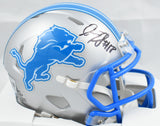 Issac TeSlaa Autographed Detroit Lions Speed Mini Helmet - Beckett W Hologram