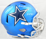 Roger Staubach Autographed Cowboys F/S Blaze Speed Helmet HOF SB MVP - Beckett W