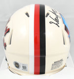 Warren Moon Autographed Hall of Fame Retro Speed Mini Helmet HOF- Beckett W Holo