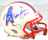 Warren Moon Autographed Tennessee Titans Retro Speed Mini Helmet HOF- Beckett W