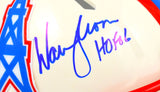Warren Moon Autographed Tennessee Titans Retro Speed Mini Helmet HOF- Beckett W