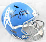 Warren Moon Autographed Houston Oilers F/S 60-62 Speed Helmet HOF-Beckett W Holo