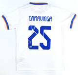 Eduardo Camavinga Autographed Real Madrid Home Soccer Jersey #25 - Beckett W *M
