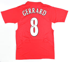 Steven Gerrard Autographed Liverpool Home Soccer Jersey #8