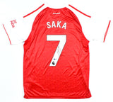 Saka Autographed Arsenal FC Home Soccer Jersey #7 - Beckett Holo *L