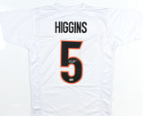 Tee Higgins Autographed White Pro Style Jersey - Beckett Hologram