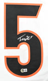 Tee Higgins Autographed White Pro Style Jersey - Beckett Hologram