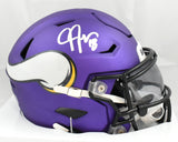 Justin Jefferson Signed Minnesota Vikings Mid-Size SpeedFlex Helmet - Beckett W