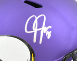 Justin Jefferson Autographed Minnesota Vikings F/S Speed Helmet - Beckett W Holo