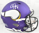 Justin Jefferson Autographed Vikings F/S Speed Authentic Helmet - Beckett W Holo