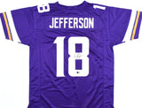 Justin Jefferson Autographed Purple Pro Style Jersey - Beckett W Hologram
