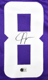 Justin Jefferson Autographed Purple Pro Style Jersey - Beckett W Hologram
