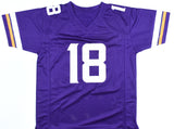 Justin Jefferson Autographed Purple Pro Style Jersey - Beckett W Hologram