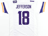 Justin Jefferson Autographed White Pro Style Jersey - Beckett W Hologram