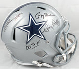 Staubach Dorsett Pearson Signed Cowboys F/S Speed Helmet - Beckett Hologram