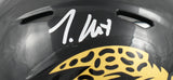 Travis Hunter Signed Jacksonville Jaguars 95-12 Speed Mini Helmet-Beckett W Holo