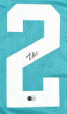 Travis Hunter Autographed Teal Pro Style Jersey - Beckett W Hologram