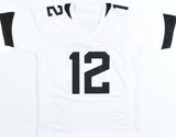 Travis Hunter Autographed White Pro Style Jersey - Beckett W Hologram