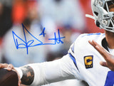 Dak Prescott Autographed Dallas Cowboys 16x20 Passing Photo - Beckett W Holo