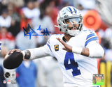 Dak Prescott Autographed Dallas Cowboys 8x10 Passing Photo - Beckett W Hologram