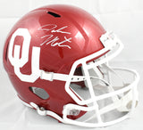 John Mateer Autographed Oklahoma Sooners F/S Speed Helmet - Beckett W Hologram
