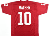 John Mateer Autographed Crimson College Style Jersey - Beckett W Hologram