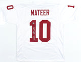 John Mateer Autographed White College Style Jersey - Beckett W Hologram