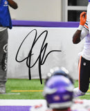 Justin Jefferson Autographed Minnesota Vikings 16x20 Catch Photo- Beckett W Holo