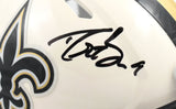 Drew Brees Autographed New Orleans Saints Retro Speed Mini Helmet Beckett W Holo