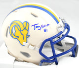Torry Holt Autographed Rams Retro Speed Mini Helmet - Beckett W Hologram